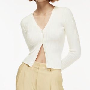 Aritzia Wilfred Manila Cardigan - Light Birch